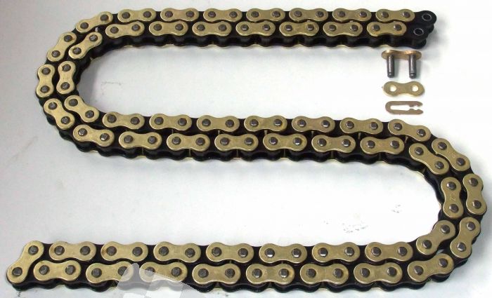 CZ CHAIN 520SDZZ AX-RING ULTRA-STRONG EXTRA-PREMIUM HIGH PERFORMANCE CHAIN 124 LINKS/ROLLING GOLD