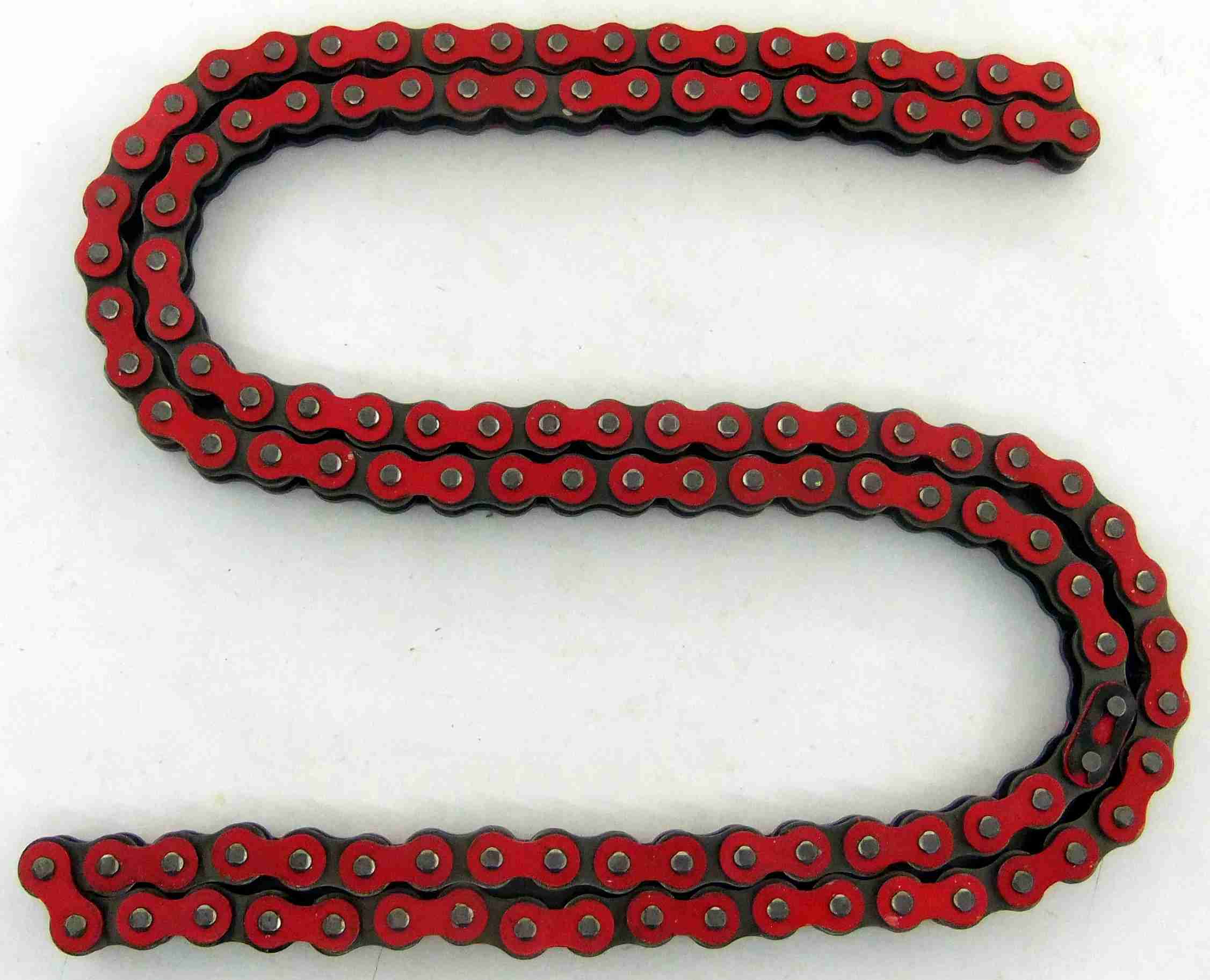 RK CHAIN 428MX SPECIALLY REINFORCED 124 LINKS/ROLLING RED