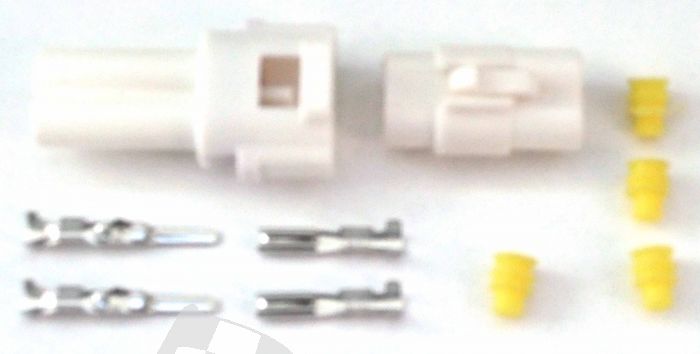 SCHREMS 2-PIN SEALED CONNECTOR SET WHITE - TYPE B