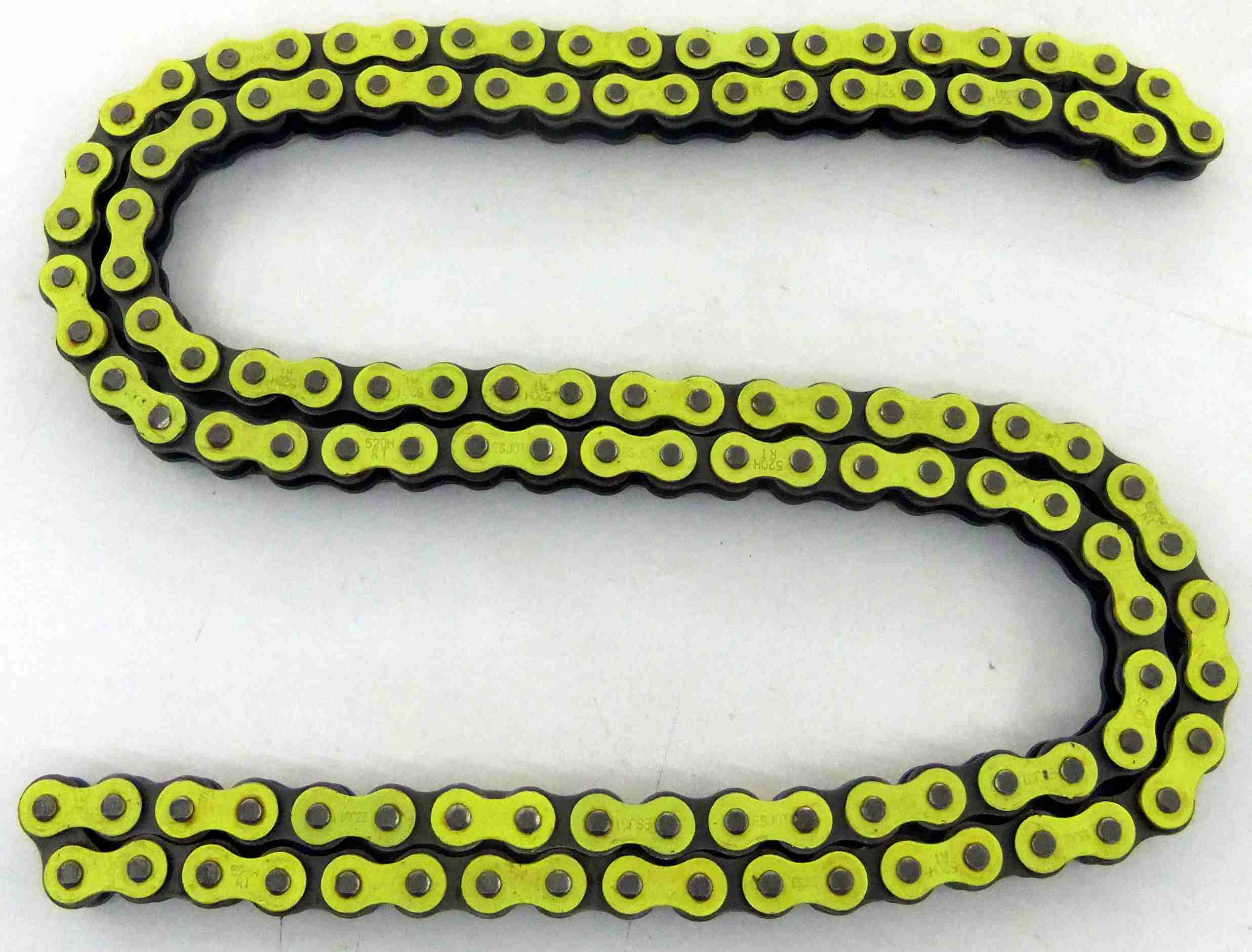 RK CHAIN 520MX YELLOW SUPER REINFORCED 120 LINKS/ROLLING