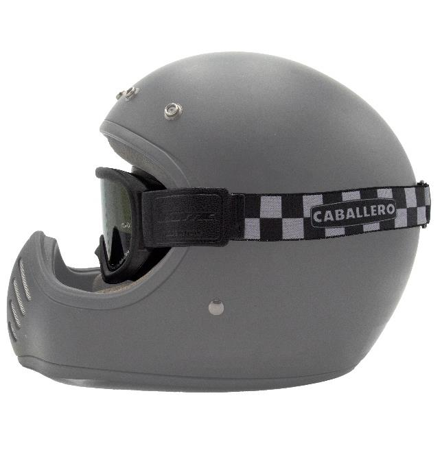 Fantic Caballero Vintage Checkered Flag Goggle for Motorcycle