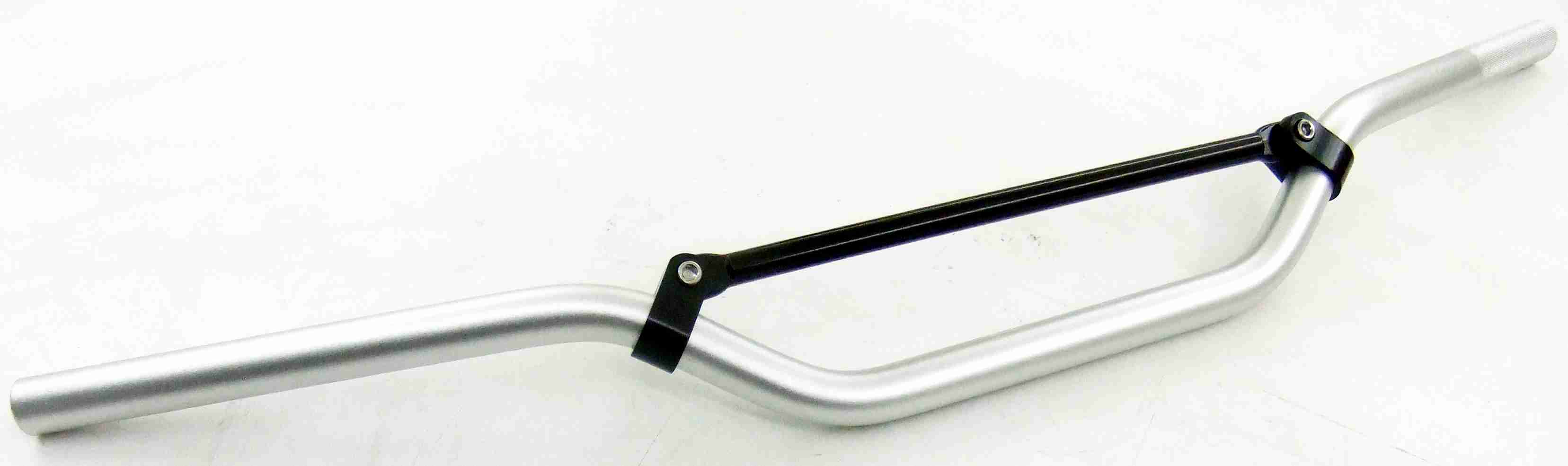 SCHREMS HANDLEBAR OFF ROAD MINI FOR 60-85CC BIKES 22,2 MM SILVER (DIMENSIONS SEE MORE IMAGES: A=740 / B=114 / C=80 / D=175 / E=44)